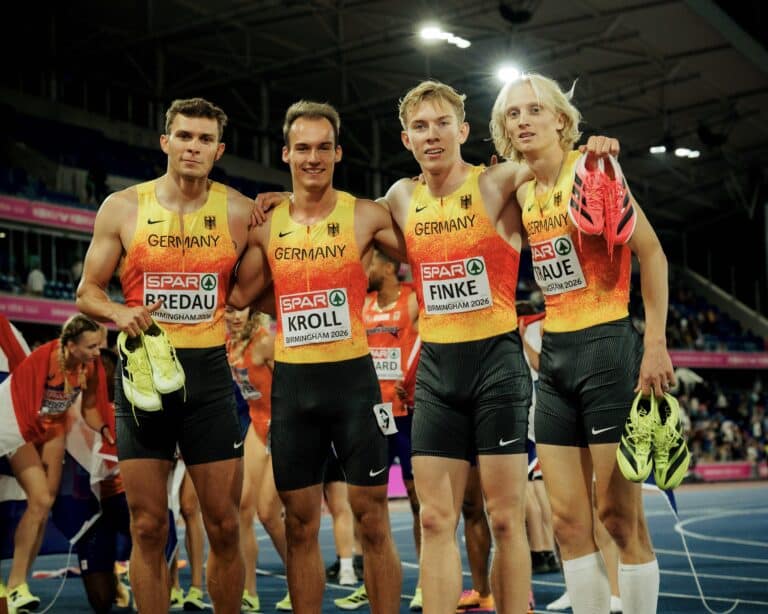 Das deutsche Staffel-Team bei der EM in Birmingham in Osnabrück (Gesamtstadt)