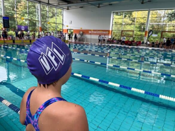 VfL-Schwimmerin im Nettebad Osnabrück. / Foto: Lapp