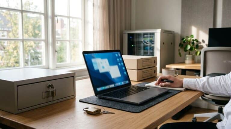 Arbeit am Laptop