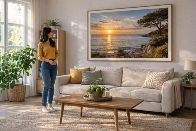 Wer aus seinen Lieblingsfotos individuelle Poster drucken lässt, um diese so richtig schön einzurahmen und an der Wand aufzuhängen, der macht sich und Dritten eine Freude. (Foto: Mithilfe von KI generiert)