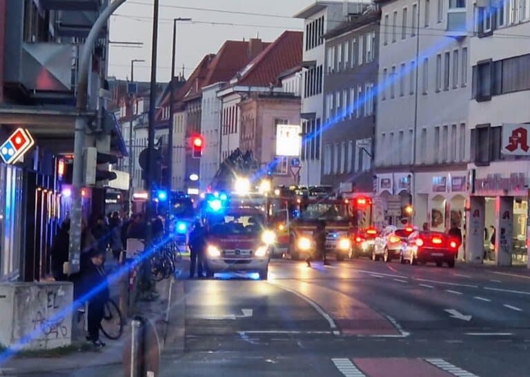 Feuerwehreinsatz in der Johannisstraße Osnabrück in Neustadt