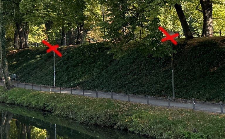 DIe Kugellampen am Herrenteichswall gibt es nicht mehr in Innenstadt