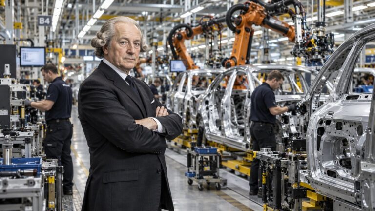 Justus Möser in einer Autofabrik