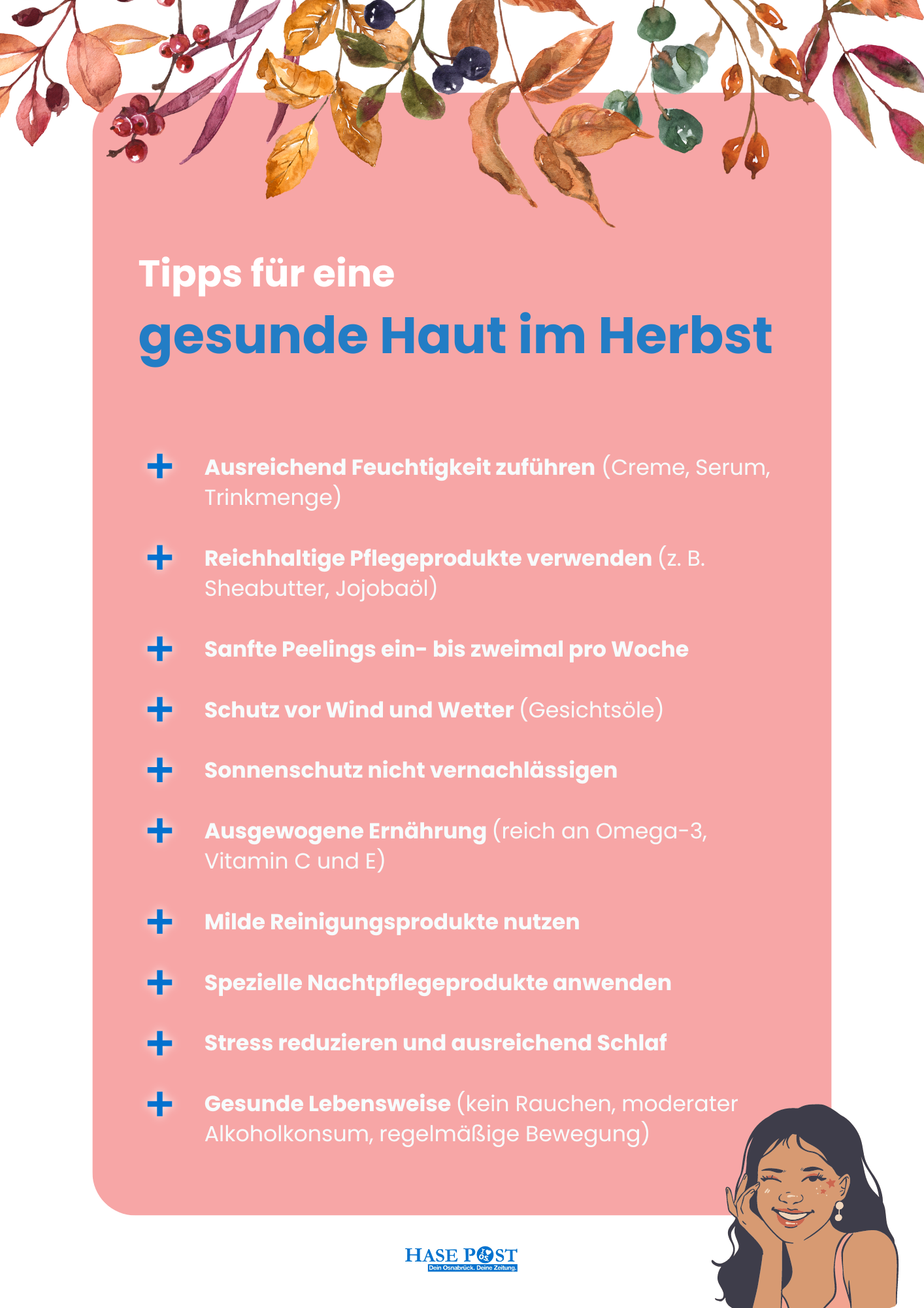 Infografik: Hautpflege im Herbst