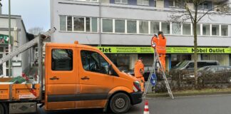 Die Tempo-30-Schilder auf der Iburger Straße wurden entfernt. / Foto: Constantin Binder