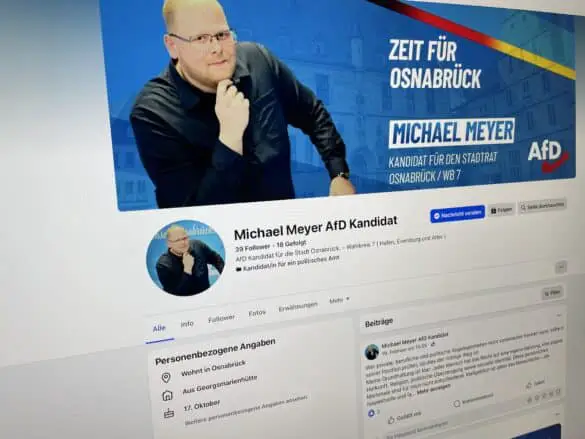 Facebook-Auftritt von Michael Meyer, AfD