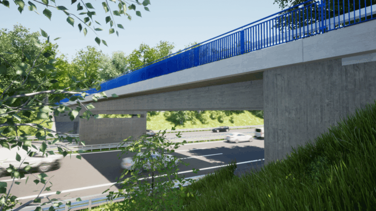 Autobahnbrücke / Foto: Autobahn Westfalen in Osnabrück (Gesamtstadt)