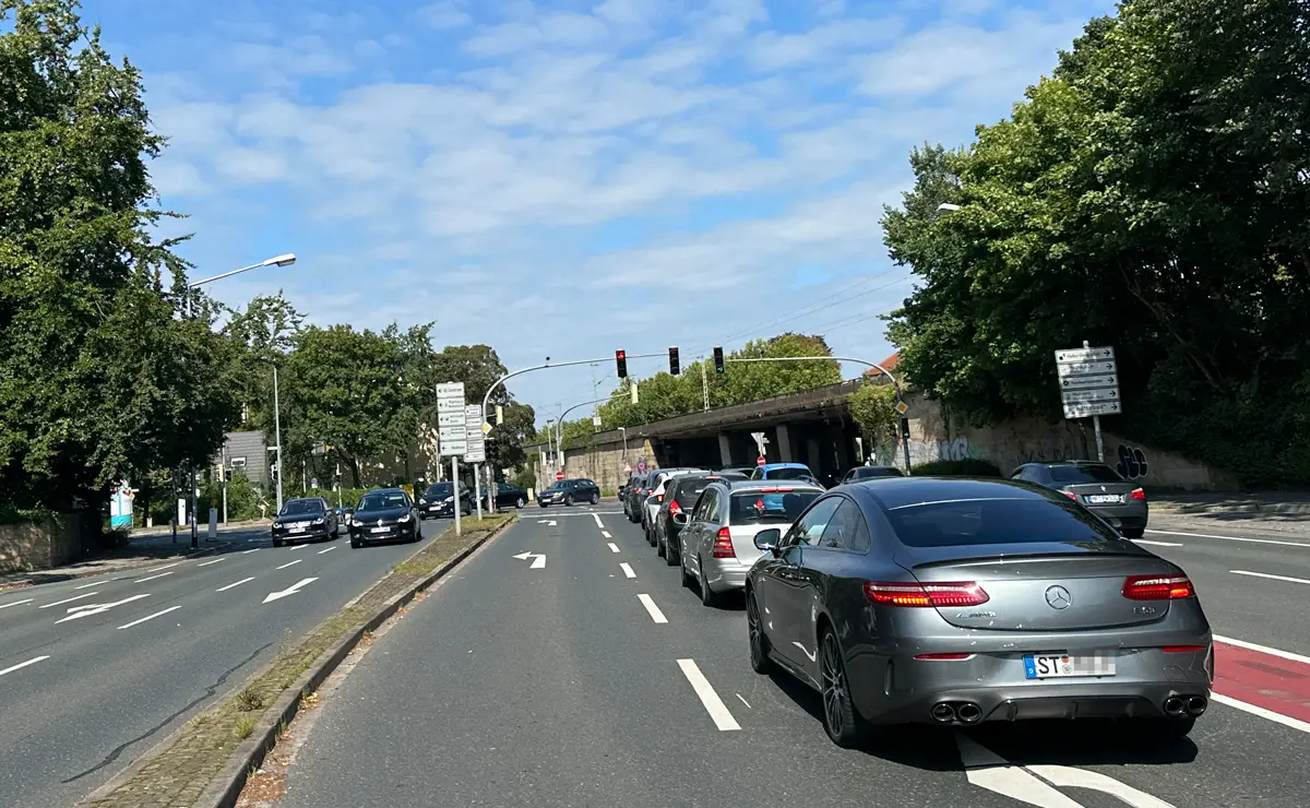 Abbiegespur vor der Vitischanze am Hasetor