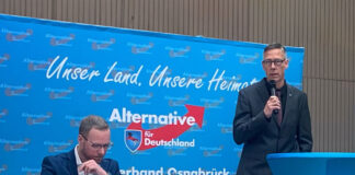 Florian Meyer (links) und Thomas Spohn bei einer AfD-Veranstaltung im Februar 2024 / Foto: Wallmeyer