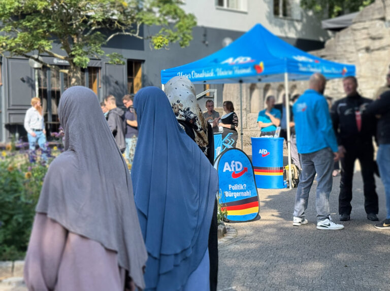 AfD-Infostand am Haarmansbrunnen in Osnabrück (06.09.2025)