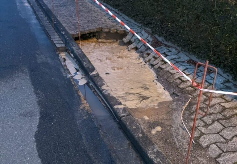 Wasserrohrbruch in Buer in Melle