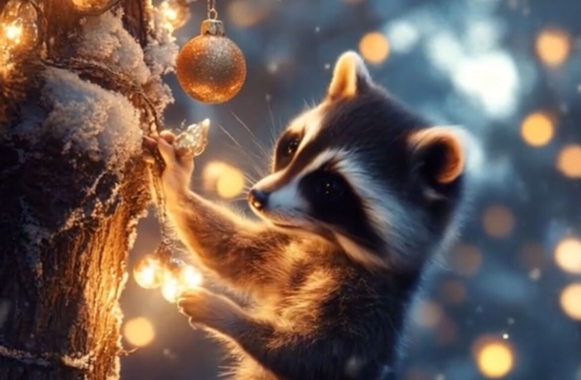 Tiere feiern Weihnachten