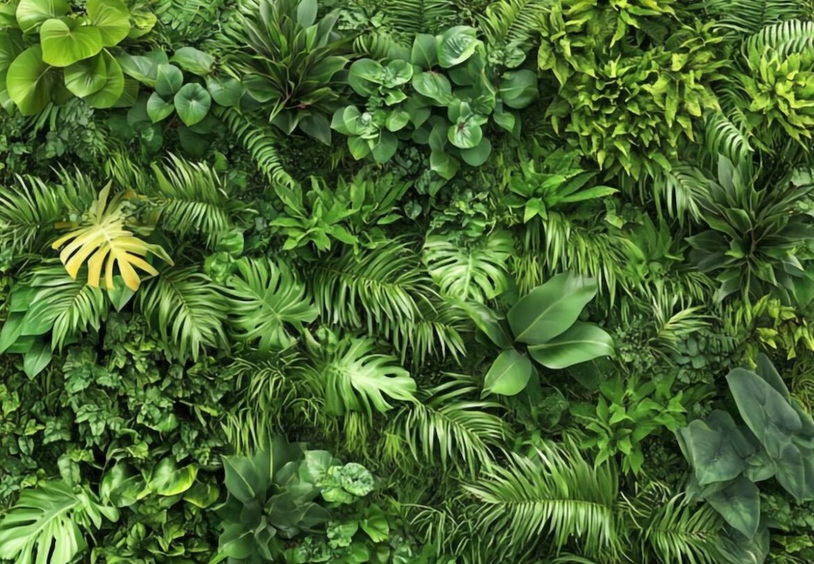 künstliche grüne Wand