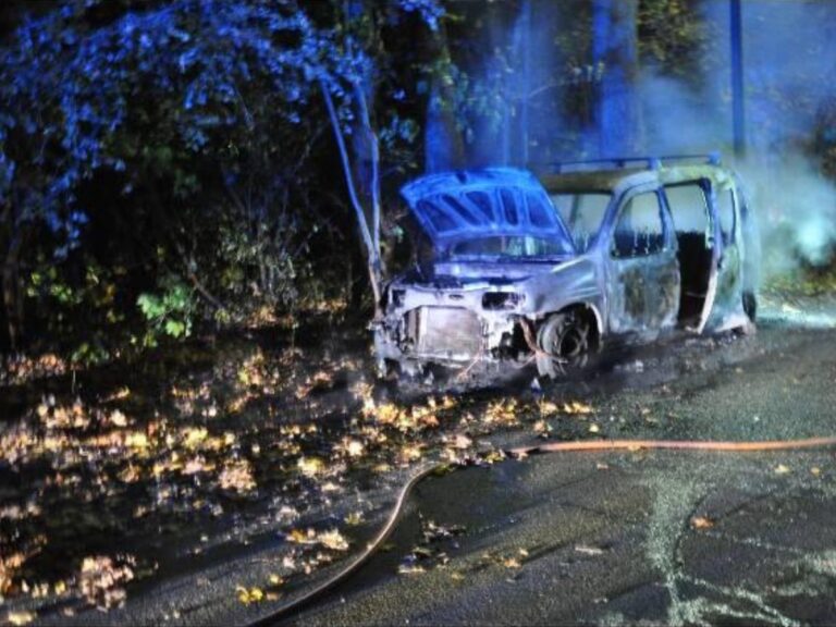 Das ausgebrannte Auto. / Foto: Polizei Osnabrück