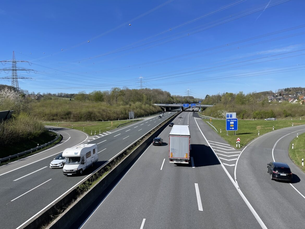 Autobahn A30 bei Osabrück Nahne