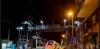 ICE am Bahnhof Hasbergen. / Foto: FFW Hasbergen