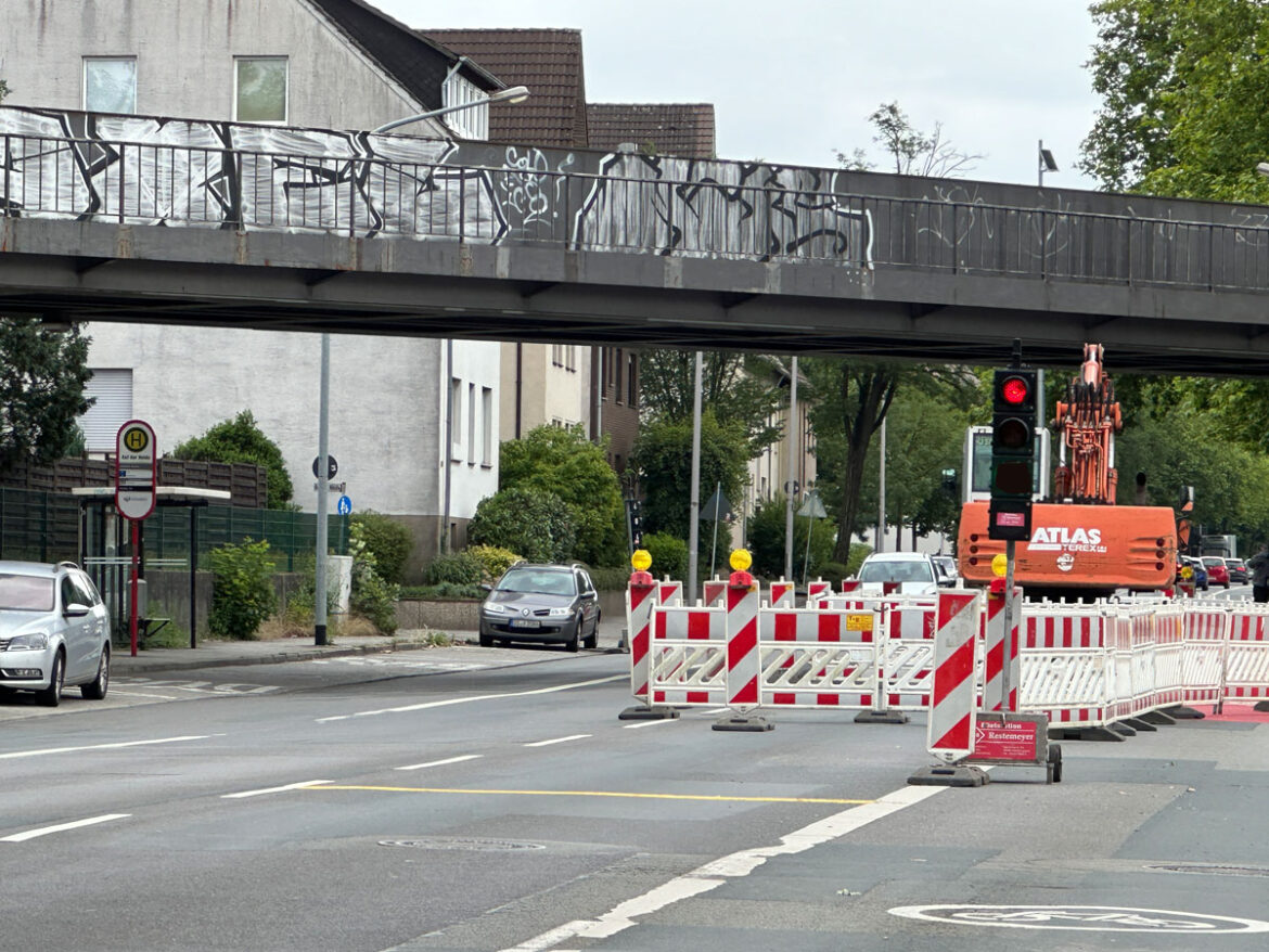 Baustelle an der Mindener Straße