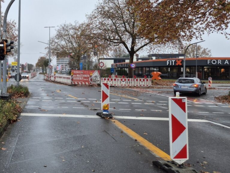 Baustelle Hannoversche Straße in Osnabrück in Fledder