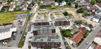 Neue Mitte Nord aus der Vogelperspektive. / Foto: Wohnungsbau Grönegau GmbH