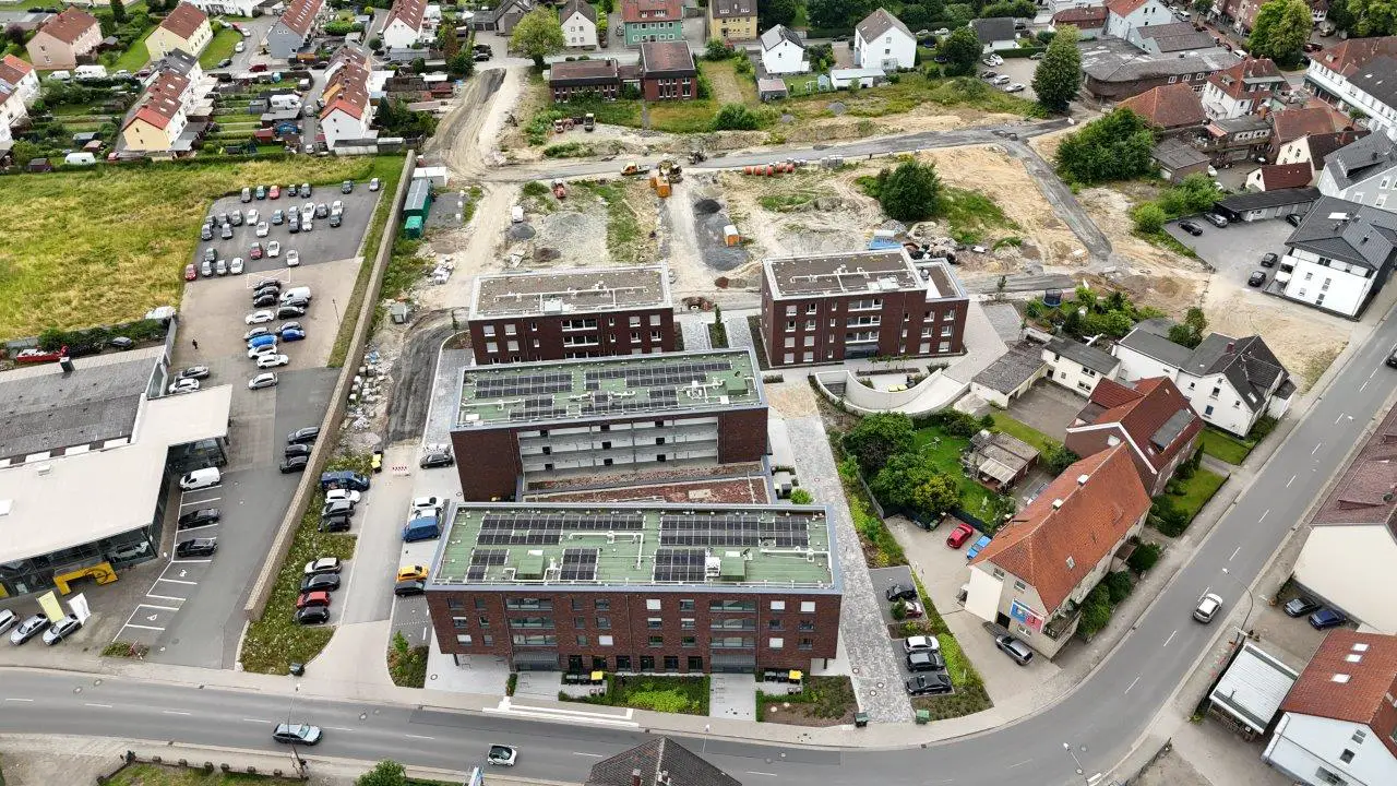 Neue Mitte Nord aus der Vogelperspektive. / Foto: Wohnungsbau Grönegau GmbH
