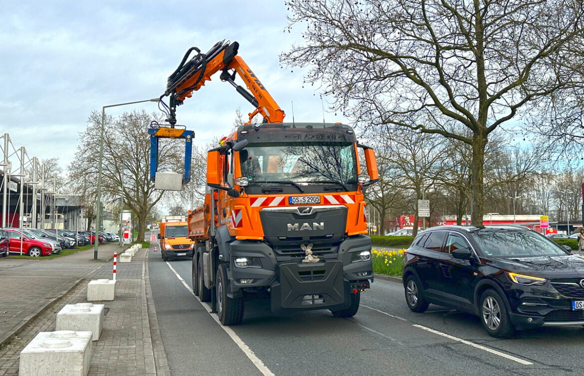 Entfernung Betonblöcke an der Page