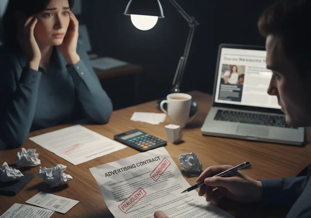 Betrug mit Anzeigenvertrag