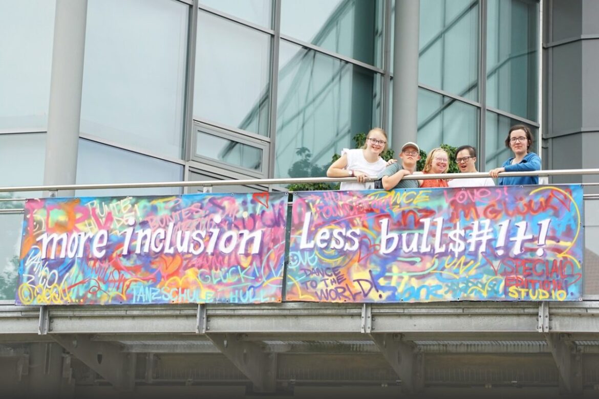 Inklusions-Graffiti an der OsnabrückHalle