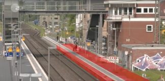 Screenshot ZDF vom Bahnhof Hasbergen