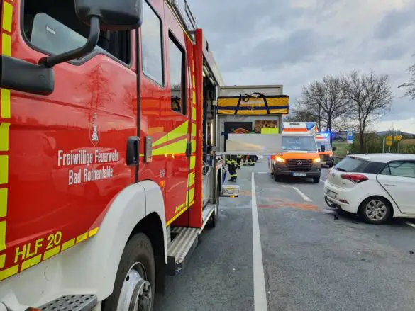 Drei Verletzte nach Kollision mehrerer Autos in Bad Rothenfelde