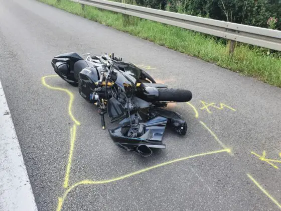 Motorradunfall A30