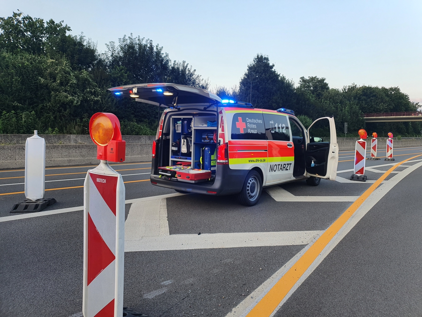 Autobahnmeisterei findet verunglückten PKW-Fahrer auf A30 bei Bissendorf