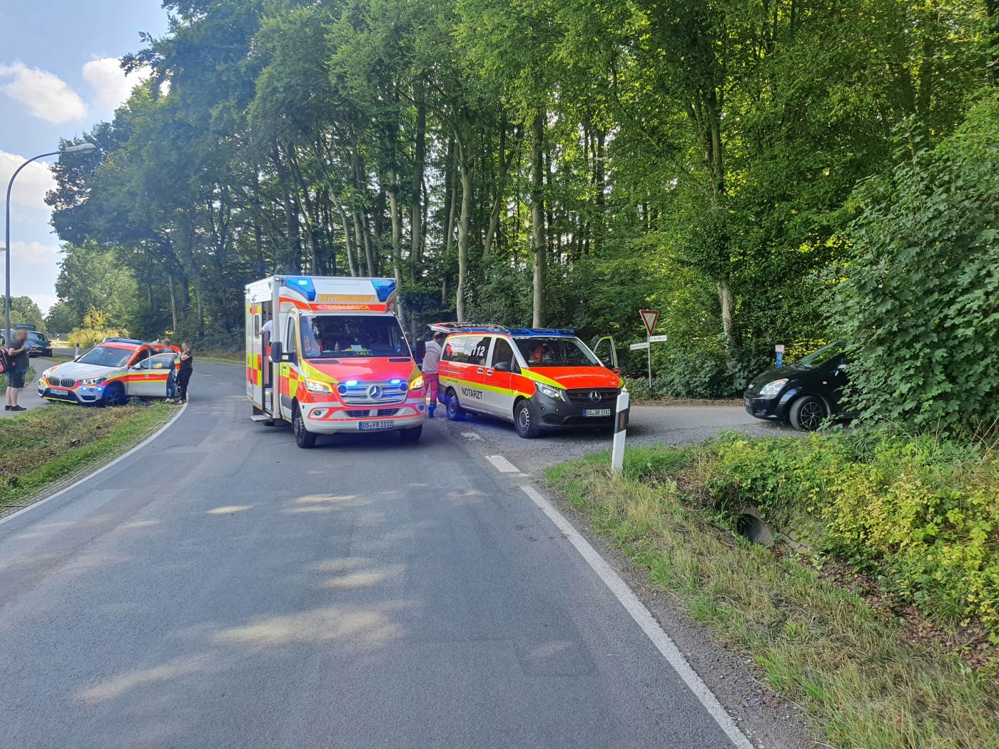 Zusammenstoß zwischen PKW und Mofa in Wallenhorst