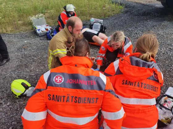 Alarm am Samstagmorgen: Übung von ehrenamtlichem Rettungsdienst und Feuerwehr in Voxtrup