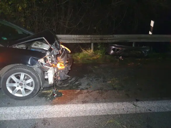 Autos kollidieren auf Autobahn 33 am Kreuz Osnabrück-Süd, Beteiligter mutmaßlich alkoholisiert