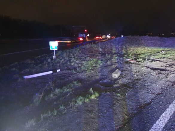Unfall im Autobahnkreuz Osnabrück-Süd. Stand Fahrer unter Drogeneinfluss?