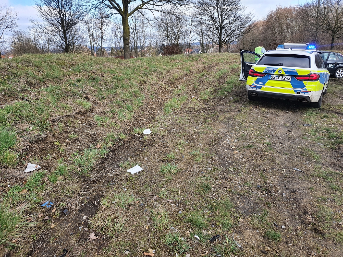 Wieder Unfall im Autobahnkreuz Osnabrück-Süd. / Foto: Heiko Westermann Wieder Unfall im Autobahnkreuz Osnabrück-Süd