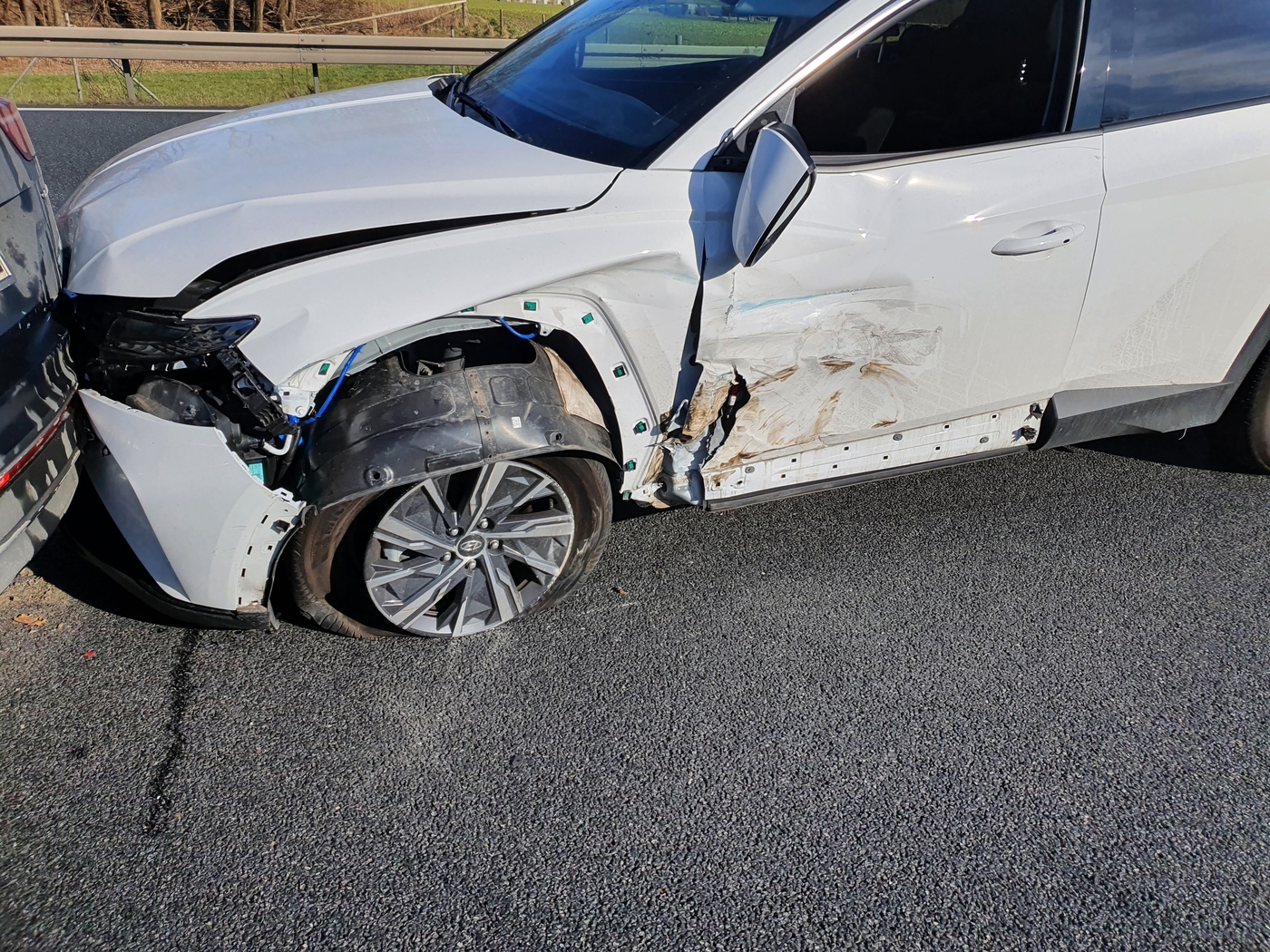 Autos kollidieren bei Spurwechsel auf A30 bei Osnabrück. / Foto: Heiko Westermann Zwei Unfälle innerhalb weniger Meter und Minuten auf A30 bei Osnabrück-Nahne