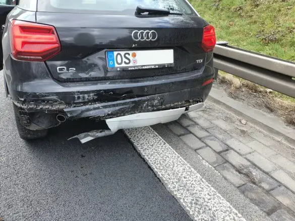 Auffahrunfall auf der Autobahn 1 am Kreuz Lotte-Osnabrück
