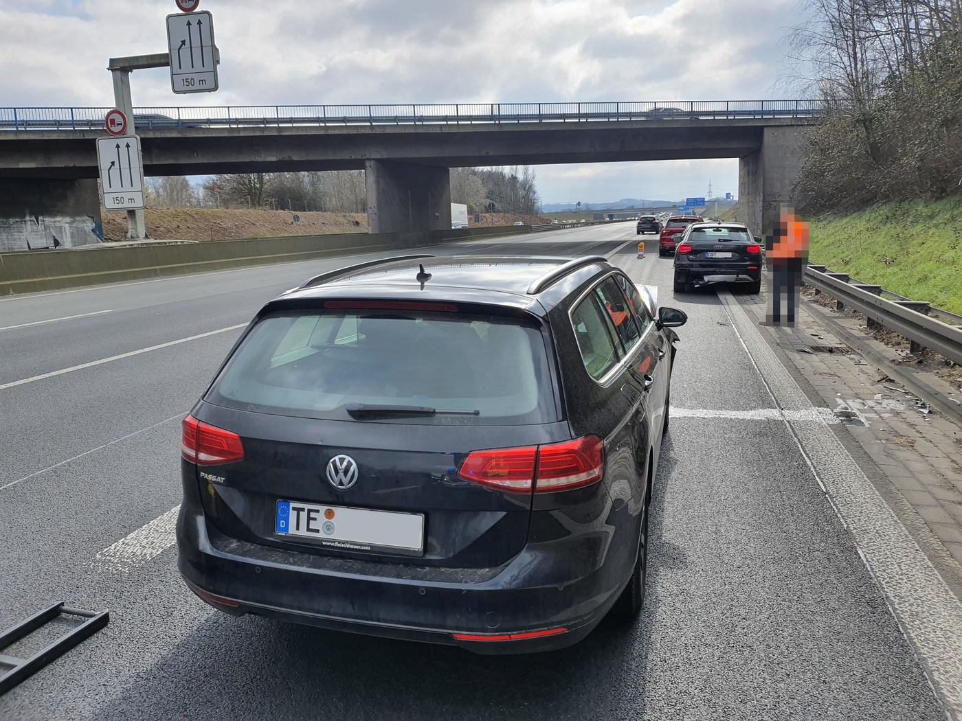 Auffahrunfall auf der Autobahn 1 am Kreuz Lotte-Osnabrück