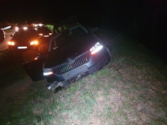 Unfall im Autobahnkreuz Osnabrück-Süd: PKW kommt von Fahrbahn ab