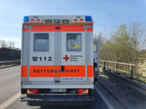 Auffahrunfall löst Feuerwehreinsatz auf der A33 bei Osnabrück aus