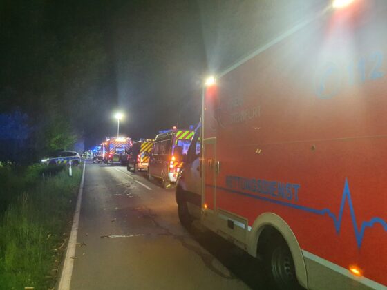 PKW überschlägt sich in Graben in Tecklenburg-Leeden