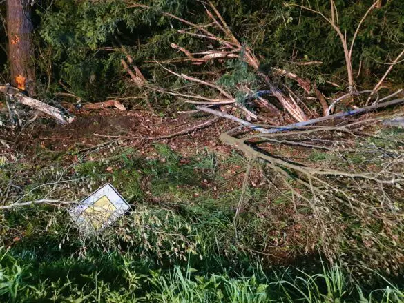 PKW überschlägt sich in Graben in Tecklenburg-Leeden