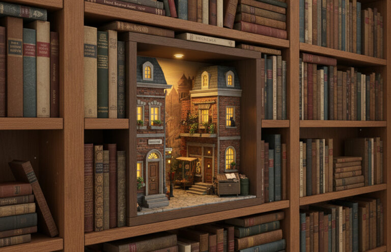 Book Nook im Bücherregal