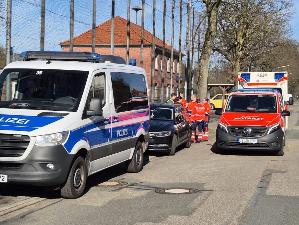 Rettungskräfte am Einsatzort in Bramsche