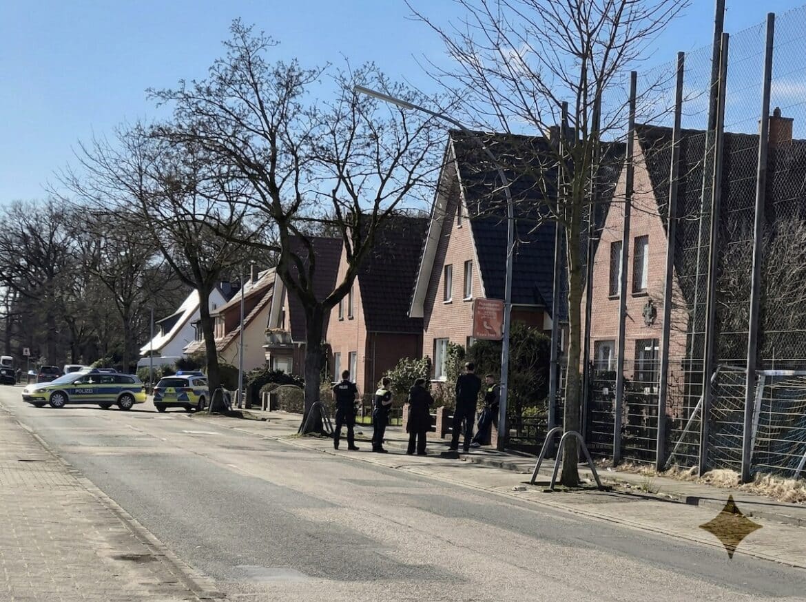 Tatort in der Jahnstraße in Bramsche. / Foto: Heiko Westermann
