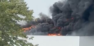 Brand auf KME-Gelände. / Foto: Privat