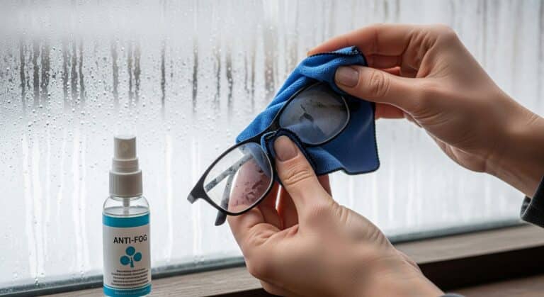 Brille putzen