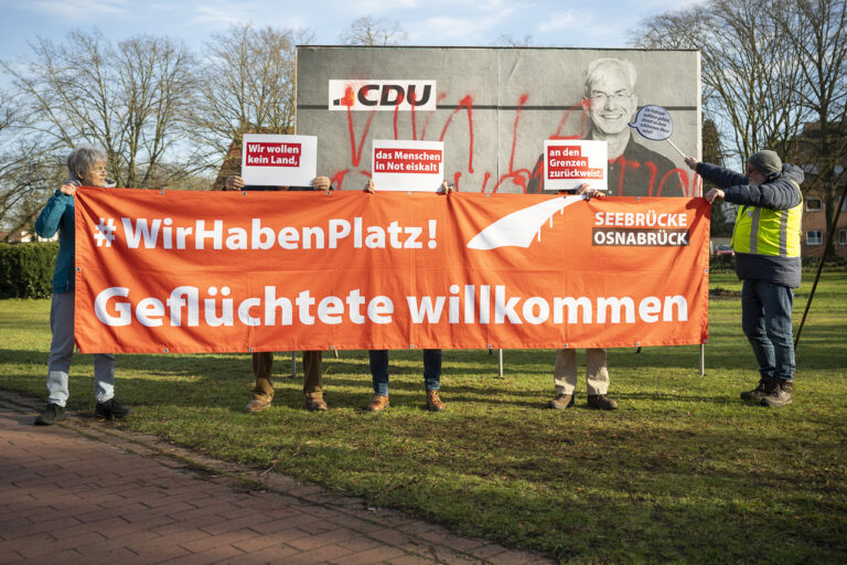Protest der Seebrücke gegen CDU