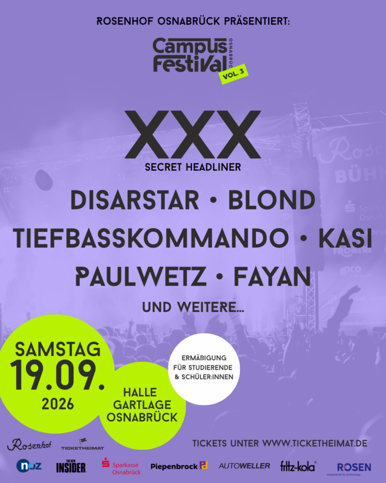 Campus Festival Lineup 2026 in Gartlage